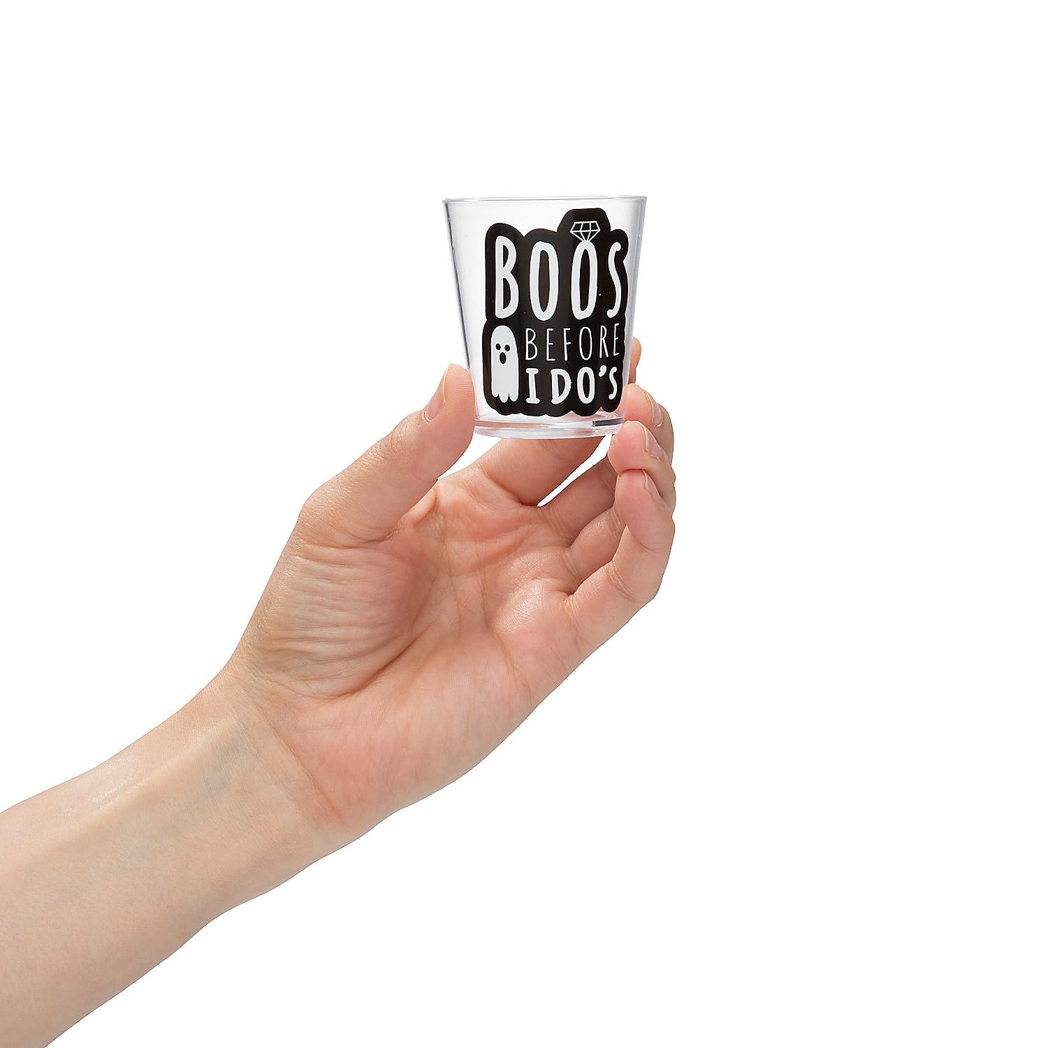 Fun Express 2 oz. Boos Before I Do’s Disposable Plastic Shot Glasses - 12 Pc