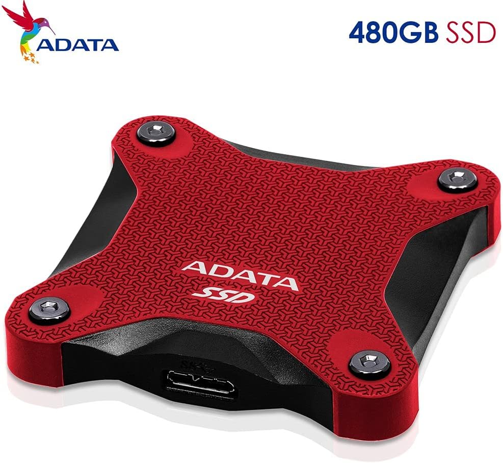 ADATA SD600Q 480GB External Solid State Drive SSD Hard Disk Red
