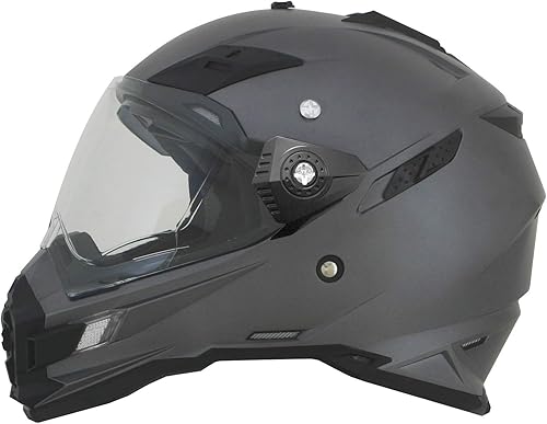 Miniatura 4 de GMAX FX-41DS - Casco de motocicleta unisex para adultos, estilo de máscara completa, M, Gris escarcha