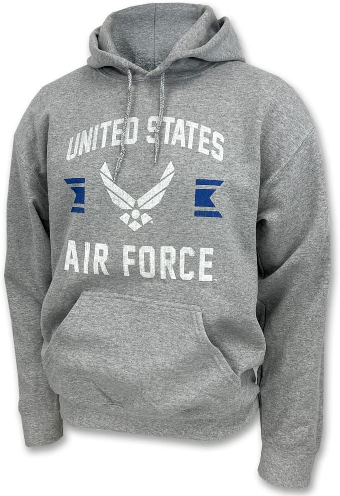 Armed Forces Gear Men's Air Force Vintage Basic Hooded Sweatshirt