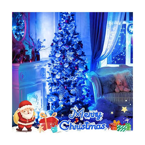 Blaue batteriebetriebene Weihnachtslichter, JMEXSUSS 10 m 100 LED batteriebetriebene Lichterkette, Twinkle Fairy Mini… – Bild 3