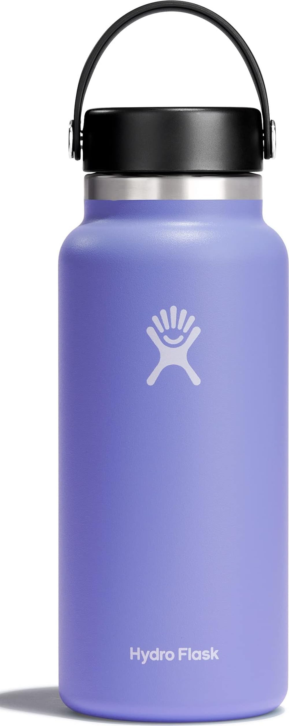 HYDRO FLASK - Water Bottle 946 ml (32 oz) - Vacuum Insulated Stainless Steel Water Bottle with Leak Proof Flex Cap and Powder Coat - BPA-Free - Wide Mouth - Lupine