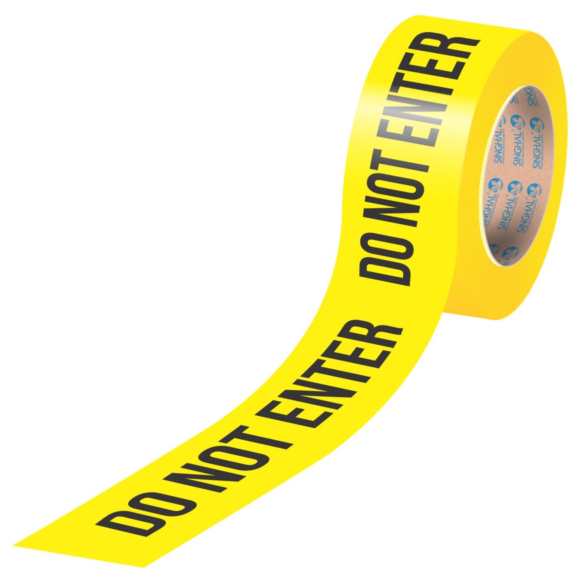 SINGHAL “Do Not Enter” Caution Tape, High-Visibility Yellow Hazard Warning Tape, Waterproof, 3″ x 165 ft (50 m), Safety