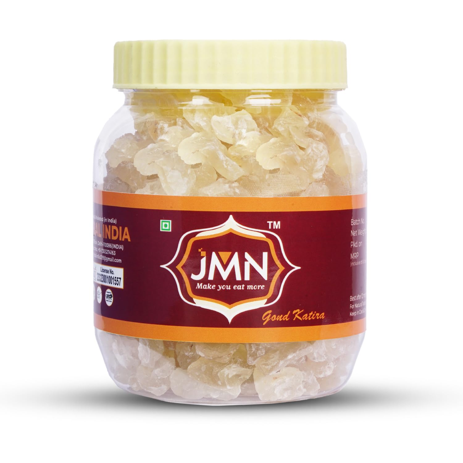 JMN Gond Katira Pure | Gond Katira for Weight Management | Edible Tragacanth Gum Crystals | Kathila Gum | High Cooling Properties Herbal Food (Natural, 150gm)
