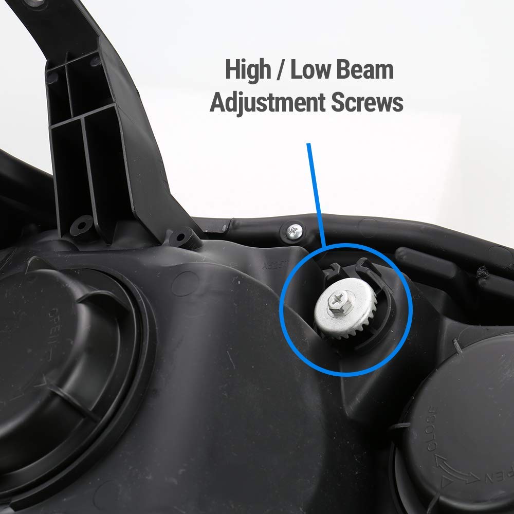 AlphaRex Polished Black Headlight Assembly with H7 LED Bulbs For 1420