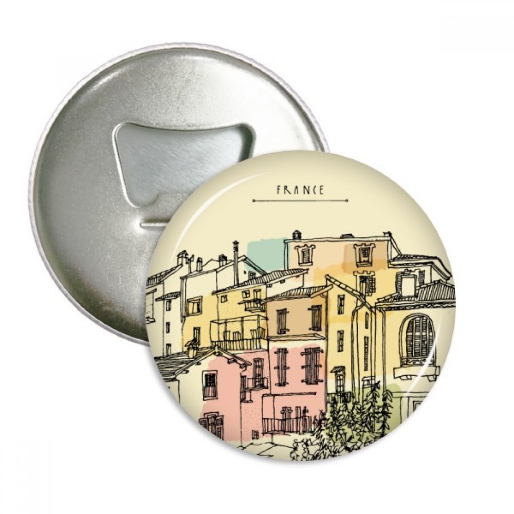 Décapsuleur aimanté France avec badge pin's, lot de 3 souvenirs argentés