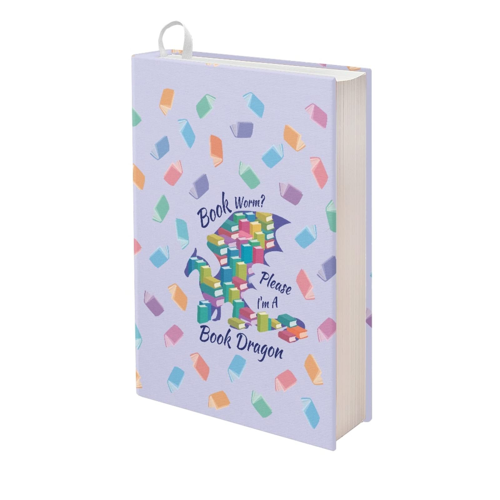 Kuiaobaty Books Pattern Book Sleeve for Lovers, Worm Gift - Stretchy Fabric Slip on Cover Jackets for School — image 1