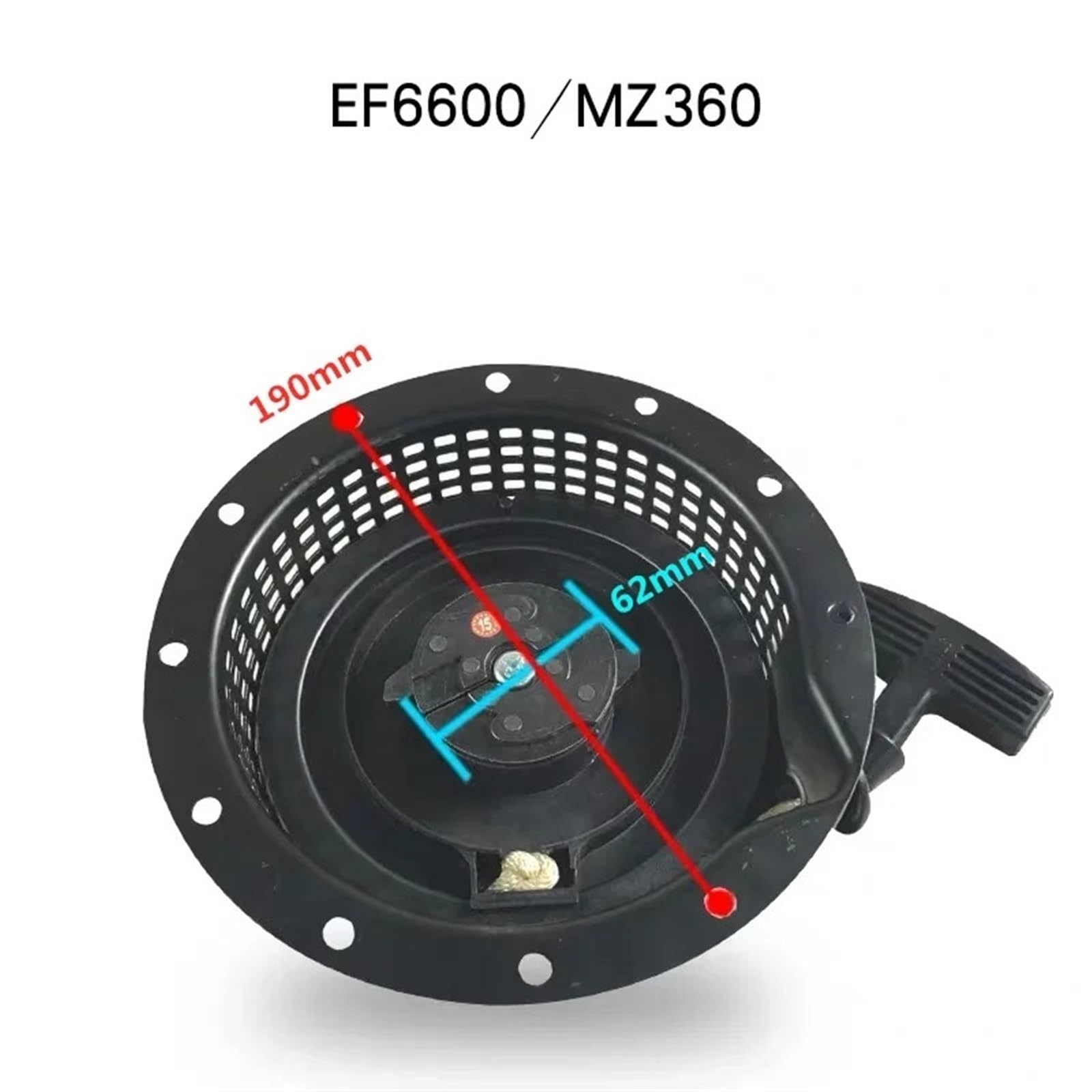 Avviamento a Strappo con avviamento a Strappo Gruppo AVVIAMENTO A CRICCHETTO in Nylon for Yamha MZ360 EF6600 185F Motore A Benzina 5KW GENERATORE AVVIAMENTO A Strappo