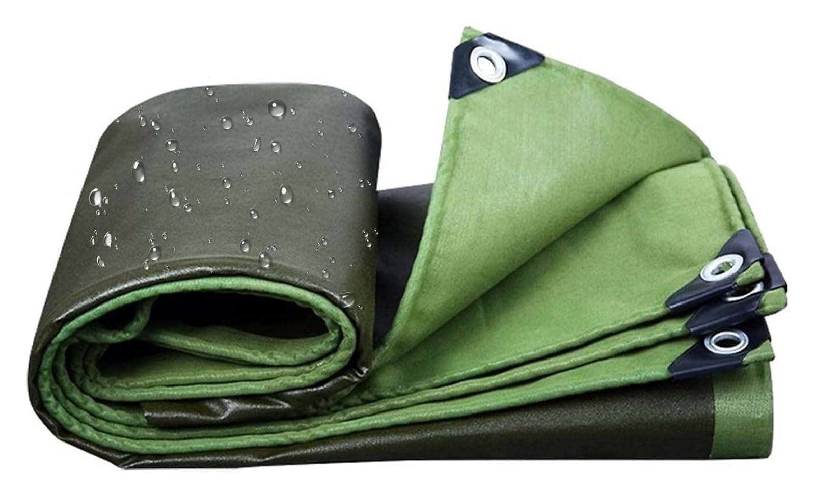 Tarpaulin Waterproof Heavy Duty, Heavy Duty Canvas Tarpaulin Cover Green Multiple Sizes 600g/m²(3x5m(9.8ftx16.4ft))