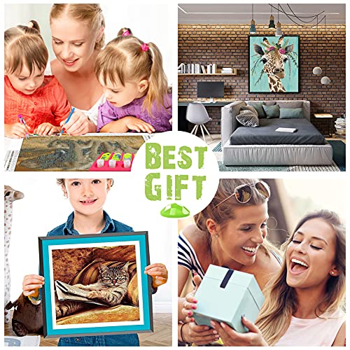 Kaliosy 5D Diamond Painting Christmas Snowman Couple By Numbers Kit Full Drill, Diy Paint With Diamonds Art For Embroidery Cross Stitch Rhinestone Crystal Home Wall Office Decoration 12X16Inch #TOP6