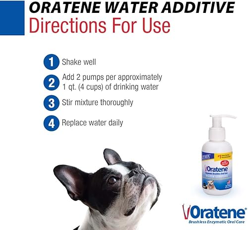 Miniatura 5 de PET King Brands Zymox Oratene - Aditivo de agua enzimático sin escobillas, 4 onzas