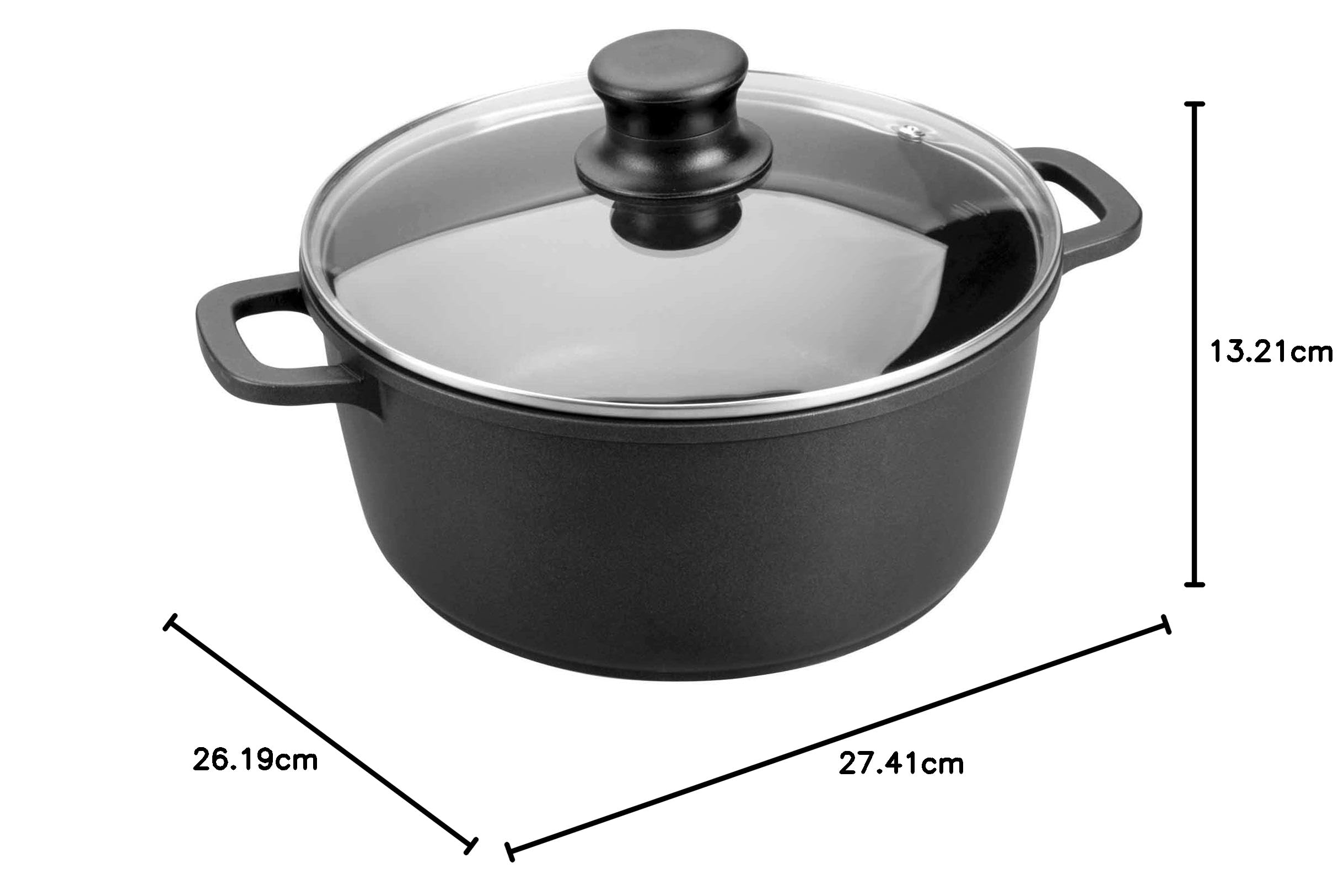 Lacor 25824 - Casserole en verre Forte 24 cm avec aluminium...