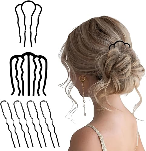 UIEXAY 6 Pièces Epingle Cheveux Femme,Pince Chignon,Peigne Chignon Fourchettes À
