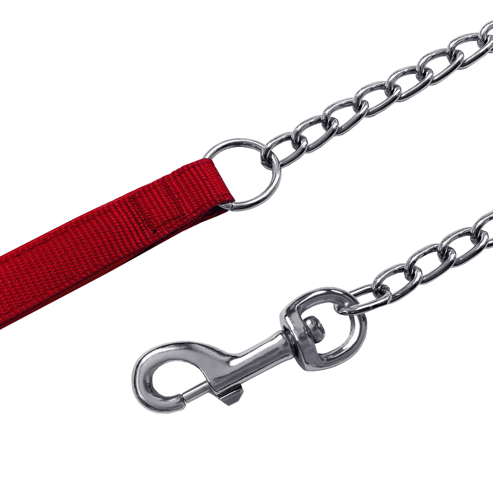 Hundeleine Mit Gepolstertem Griff & Metallkette – 1,2 M, Für Große & Mittelgroße Hunde