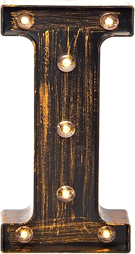 Miniatura 1 de Glintee LED Letra grande de marquesina con luces, 26 letras, estilo clásico, para luz nocturna, boda, fiesta de cumpleaños, funciona con pilas,