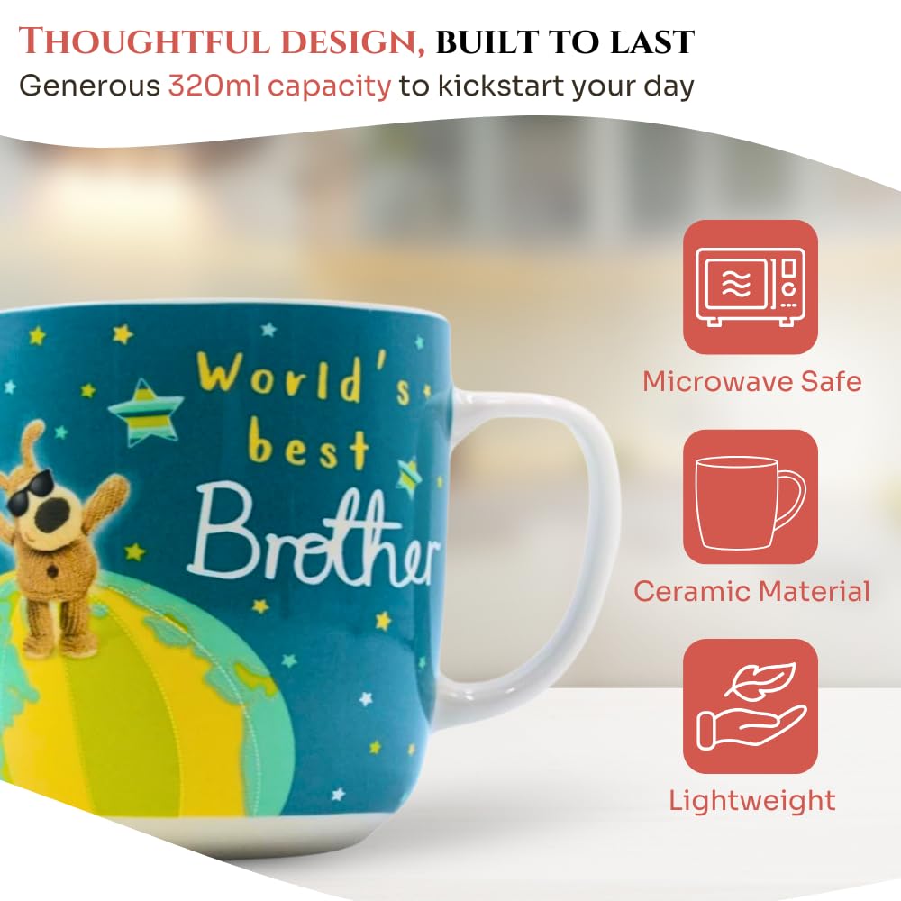 Boofle Best Brother Pawsitively Peak Performance! Mug Gift Idea, Multicolour - Image 4