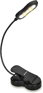 Rechargeable Book Light, LED Clip on Reading Light for Book in Bed, 3 Color × 3 Brightness, Up to 60 Hours Eye Care Reading, Warm & White, Perfect for Kids, Bed Headboard & Travel