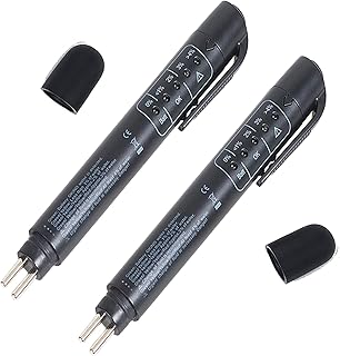 GERUI Car Universal Brake Fluid Tester is for Brake Fluid DOT5 DOT4 DOT3, Portable Vehicle Car Brake Tester with 5 LED Indicators, Brake Fluid Tester Pen (2)