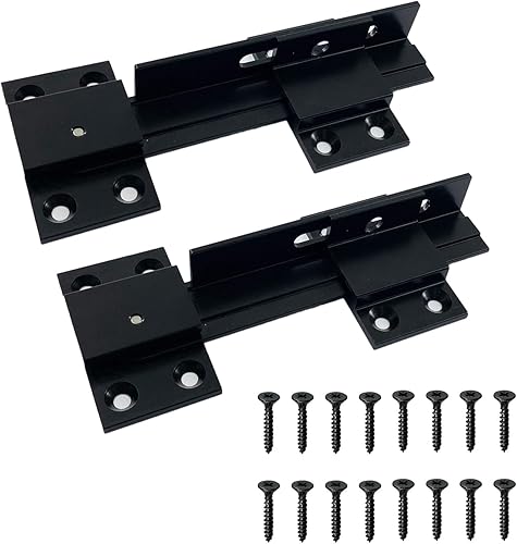 Miniatura 8 de Cerradura de puerta abatible con agujero para candado, cerradura de puerta ajustable de aleación de aluminio, cerradura de puerta de granero, cerca,