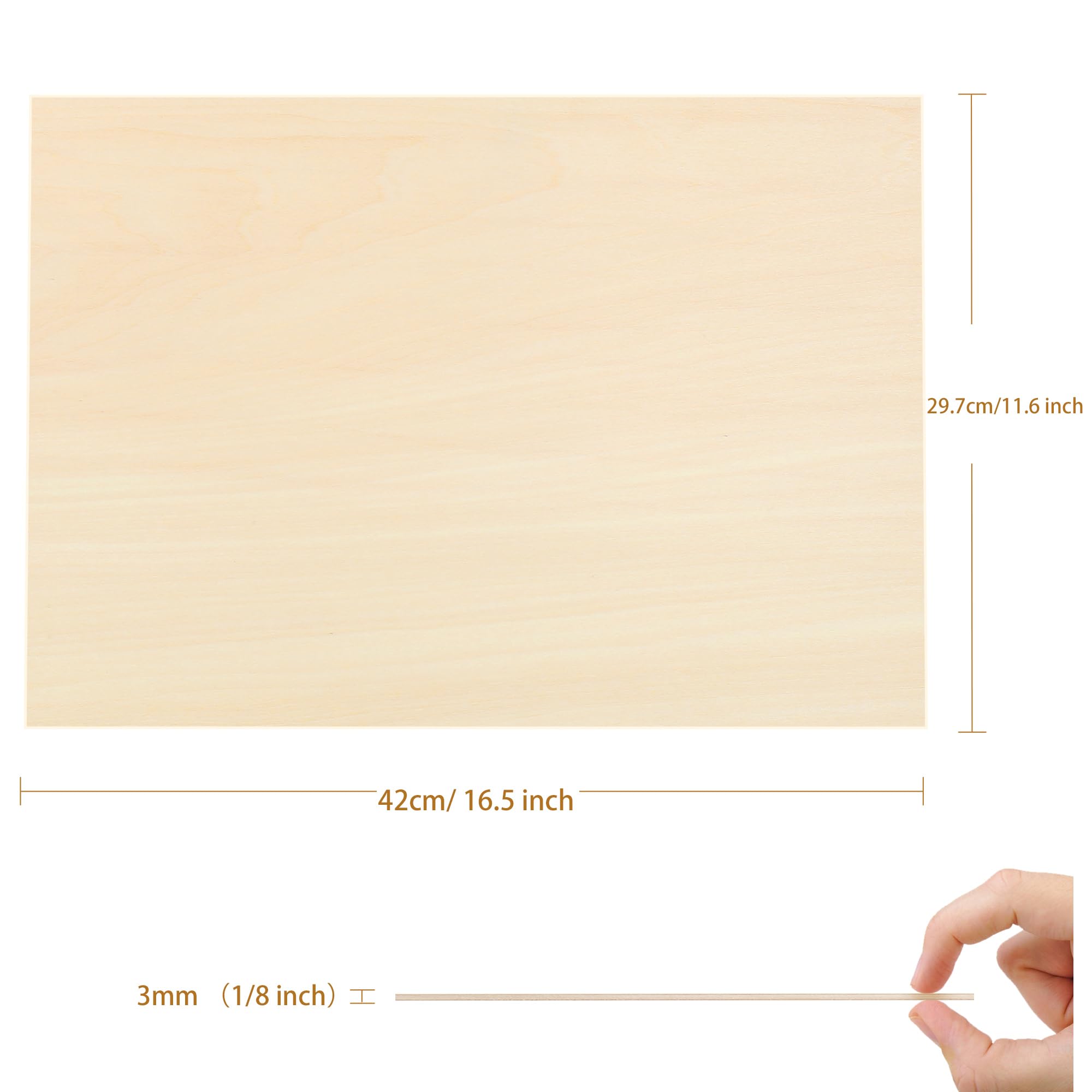 Tocome Sklejka lipowa, A3, 40 sztuk, 420 x 297 x 3 mm, laserowa, lipowa, 3 mm, sklejka lipowa, 40 sztuk