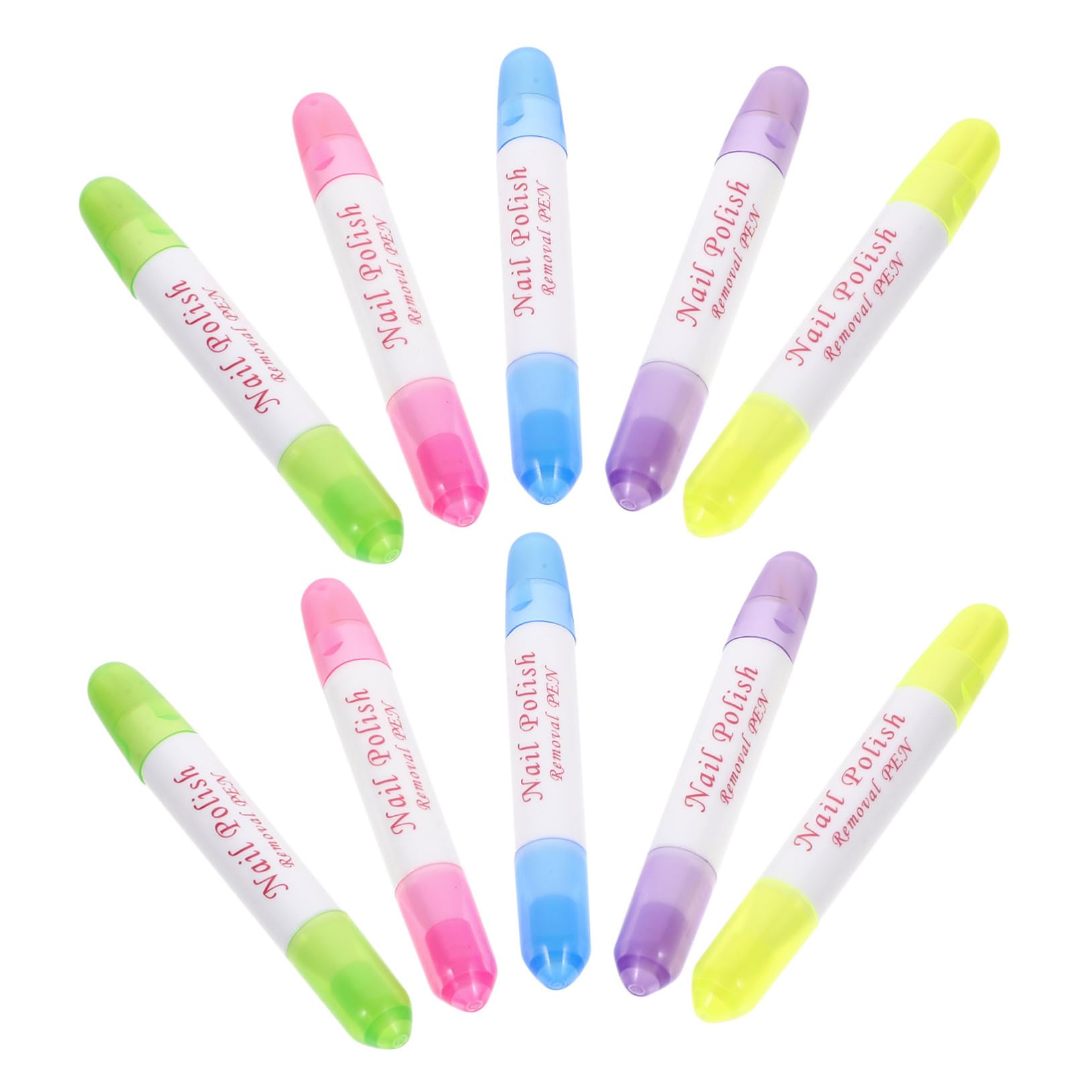 AUTSUPPL Refillable Nail Polish Cleaning Pens 10pcs Correction Tool for Fingernail Polish