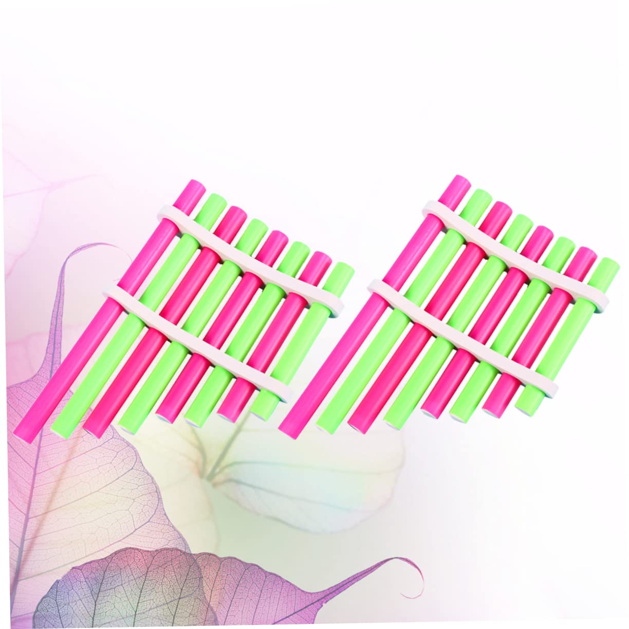 Toyvian Lot de 2 flûtes de pan colorées faites maison pour étudiant, science, expérience