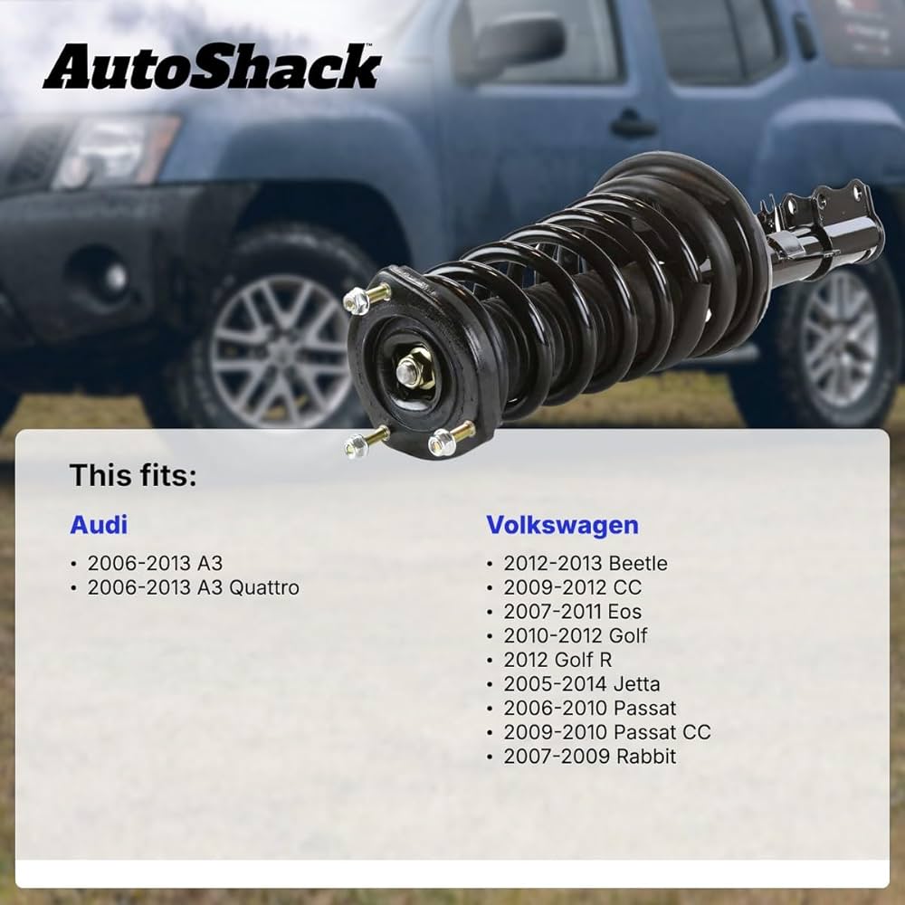 AutoShack Front Complete Strut & Coil Spring | Replacement