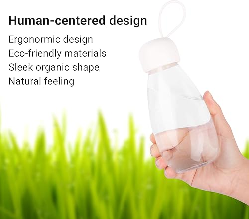 Miniatura 7 de emoi Botella de agua libre de BPA, 12 oz12.2 fl oz, bonita botella de agua con correa de transporte, ideal para niños, niñas, estudiantes, mujeres,