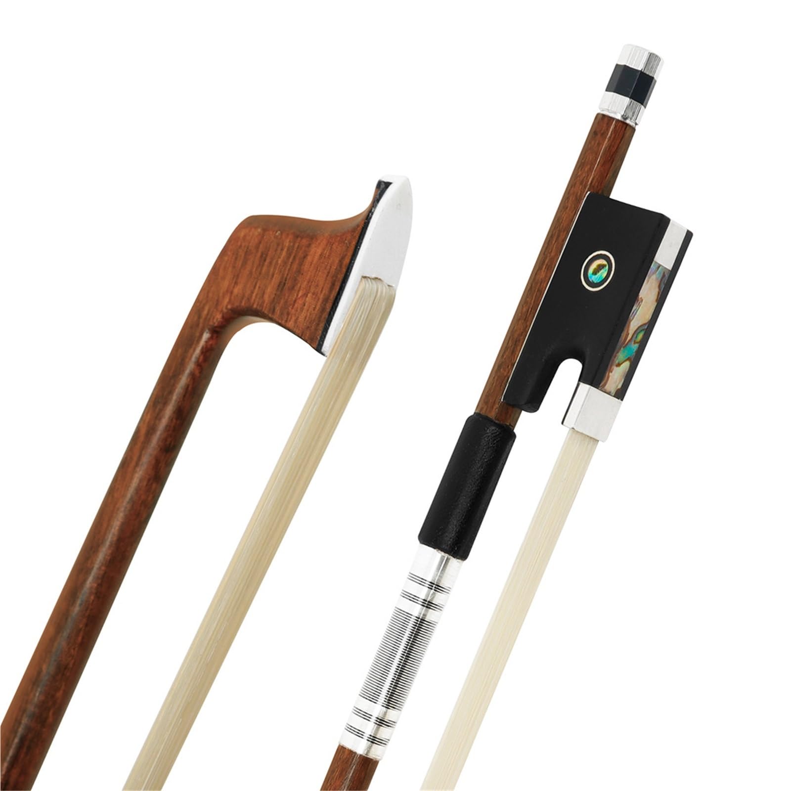 Arcos De Violín De Madera Arco De Violín Madera Natural Alambre Plata Octogonal Crin Ébano Piel Oveja Actuación Profesional