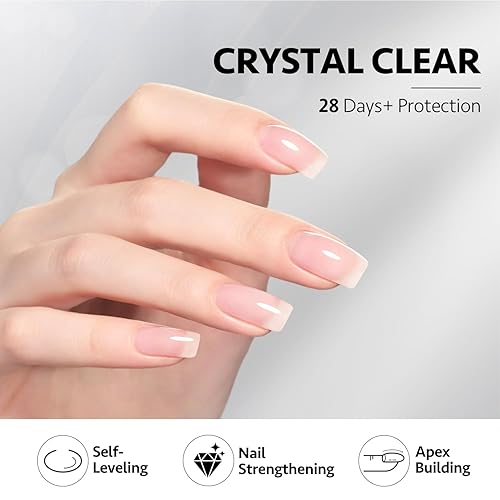 Miniatura 34 de GAOY Gel constructor para uñas, fortalecedor de uñas de 0.6 fl oz en una botella, gel duro para extensión de uñas, secado por luz UV de larga