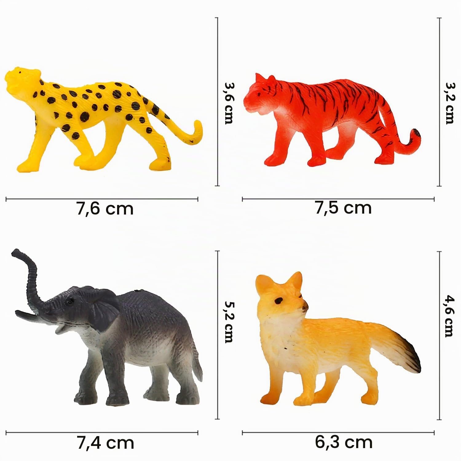 Andux - Figurines Animaux Sauvages Réalistes - Lot De 4 Papillons - Jouets Éducatifs Zoo Jungle - Apprentissage