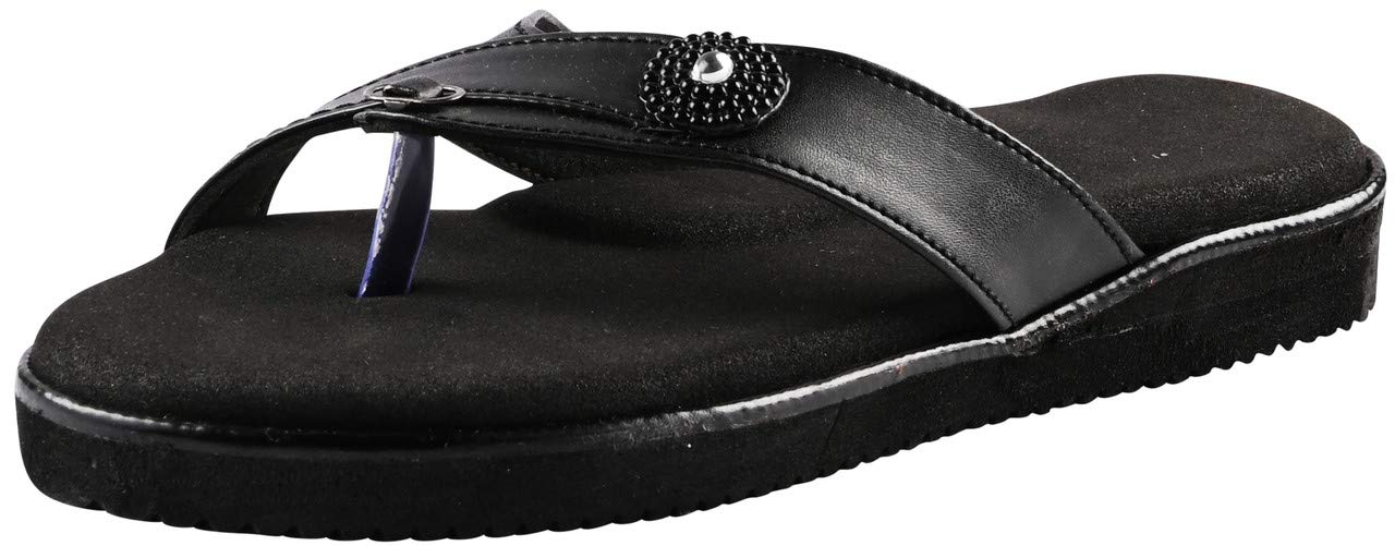 DOCTOR CHOICE� Womens Extra Soft Padding Orthopedic and Diabetic Comfortable Doctor Slipper, MCR and MCP Chappals, Home Slippers For Daily Use (Color Black, Size: 9 UK/IND) (B08TLVCRX5) Amazon Price History, Amazon Price Tracker
