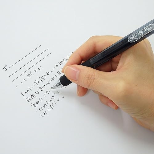 Miniatura 3 de Pentel Bolígrafo permanente Feel 0.7 XBXB117A10, color negro transparente, paquete de 10 unidades