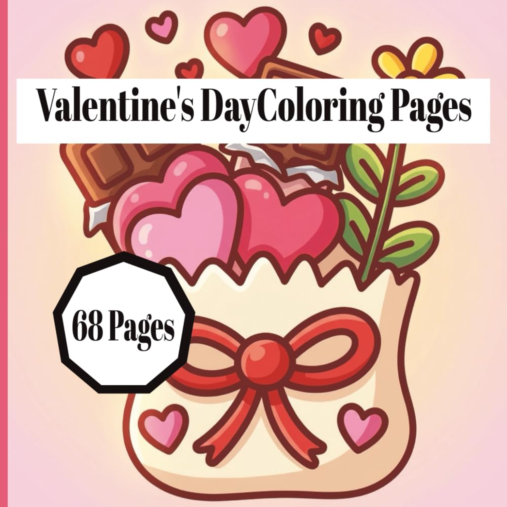 Valentine's Day Coloring Pages | Kid's Coloring Book | Stress Relief Coloring Book | Coloring Pages for Kids