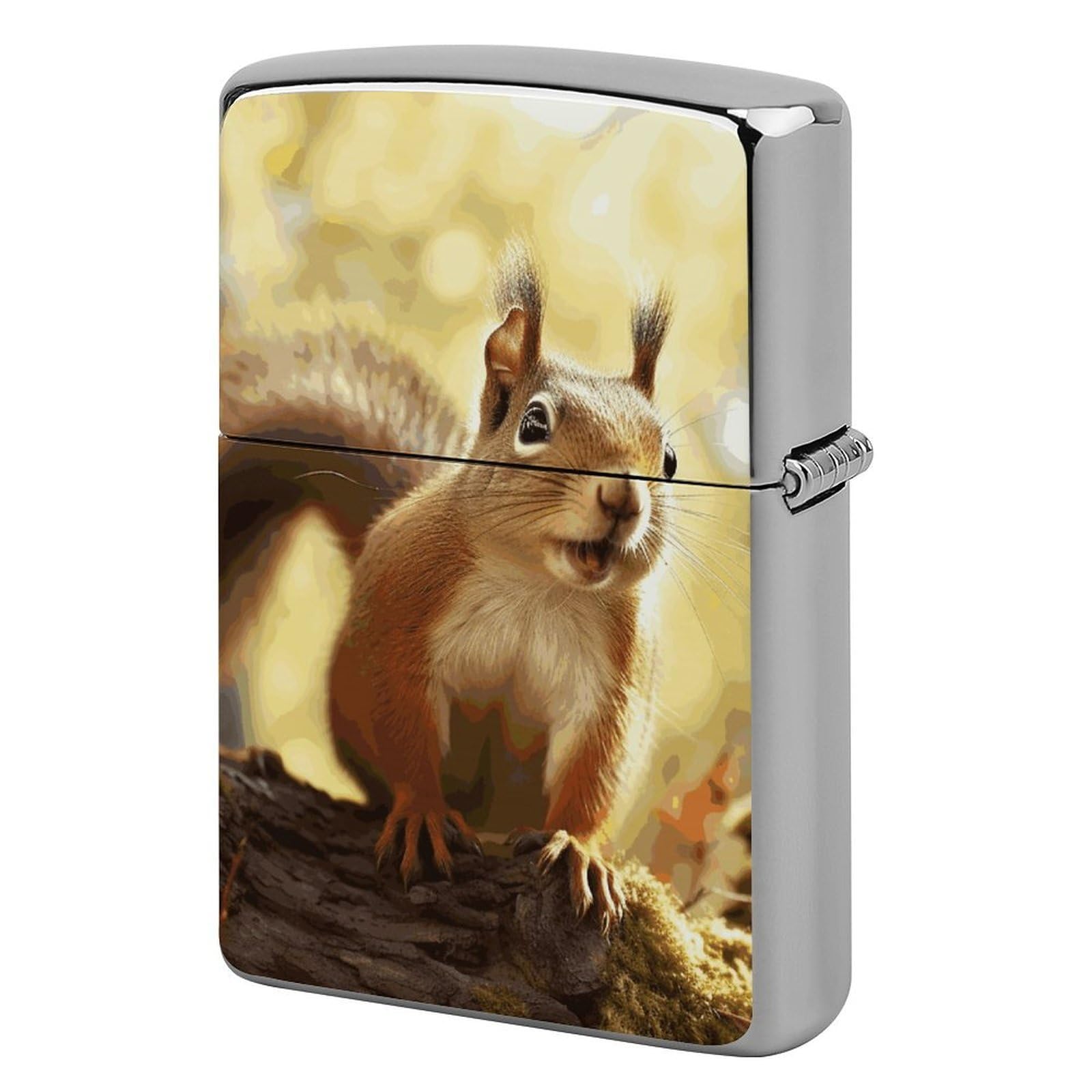 Funny Squirrel Lighter Case for Men, Personalized Lighter Cover for Valentine's Day Gifts, Flip-Top Lighters Shell for Outdoor, Portable Lighters Protective Sleeve