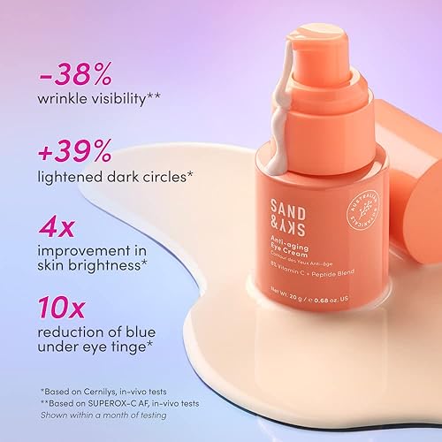 Miniatura 3 de Sand & Sky Australian Essentials Crema antienvejecimiento para ojos con péptidos y vitamina C, fórmula iluminadora debajo de los ojos, reduce las