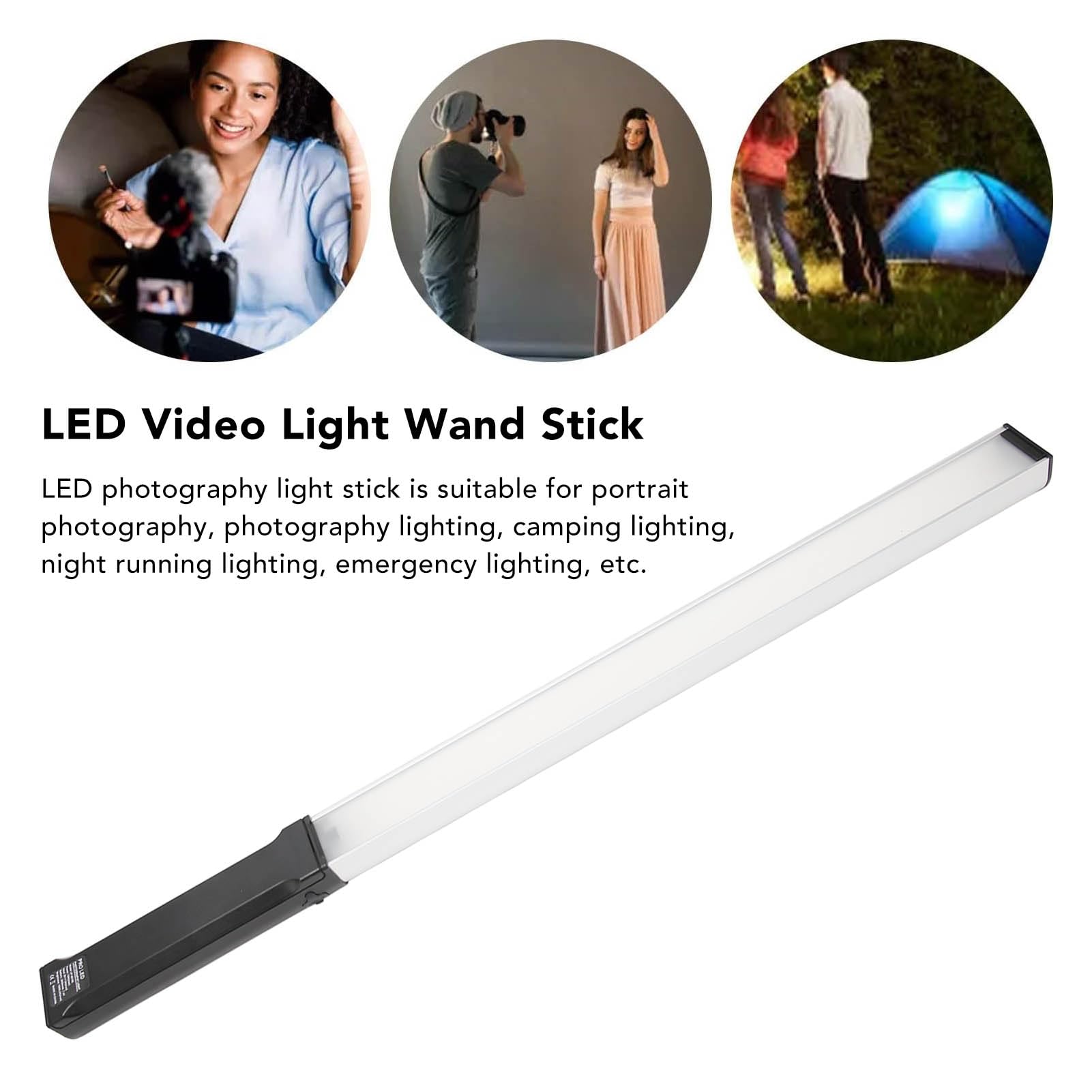 Barra de luz LED RGB para fotografía, 10 W, brillante, compacta de mano