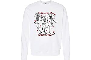 Roses Are Red Inside I'm Dead Pink Valentine's Day Sweater: A Spooky-Sweet Valentine's Delight