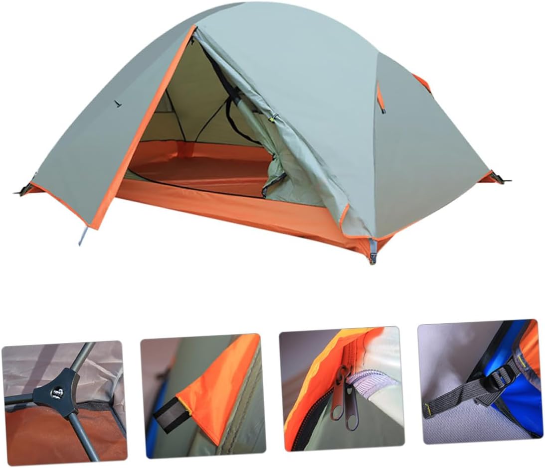 BESPORTBLE Double-Layer Waterproof Shelter Tent for Camping Two-Person Outdoor Rainproof Tent with Aluminum Poles for Hiking and Backpacking