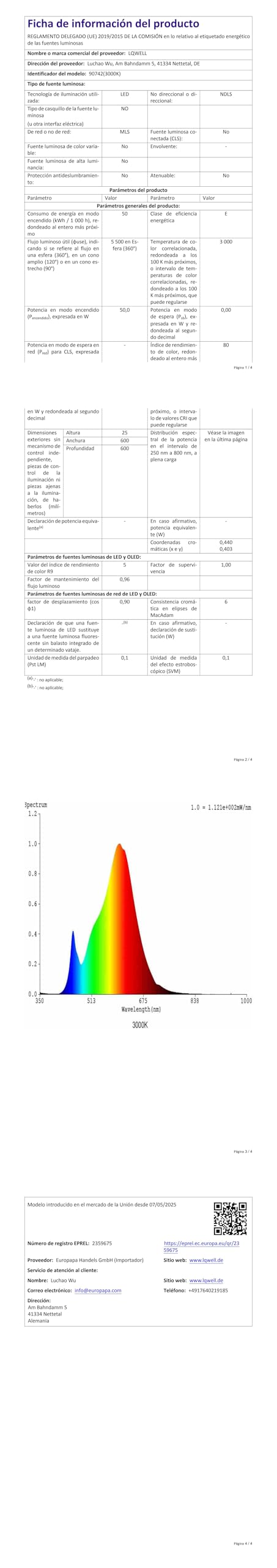 LQWELL® Plafoniera a LED, lampada da bagno impermeabile IP44, rotonda, piatta, 50W 3000K, 5500LM, moderna, semplice e sottile, per soggiorno, bagno, cucina, balcone, cantina, 600 x 25 mm