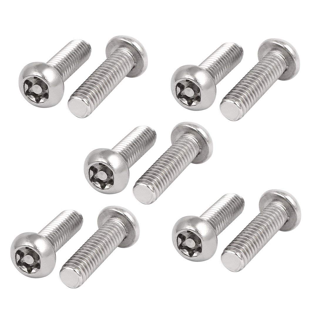 Vis Bouton Torx M3x6mm Acier Inox 304 - Tête Sécurité, 20 Pièces, Neuf, Uxcell