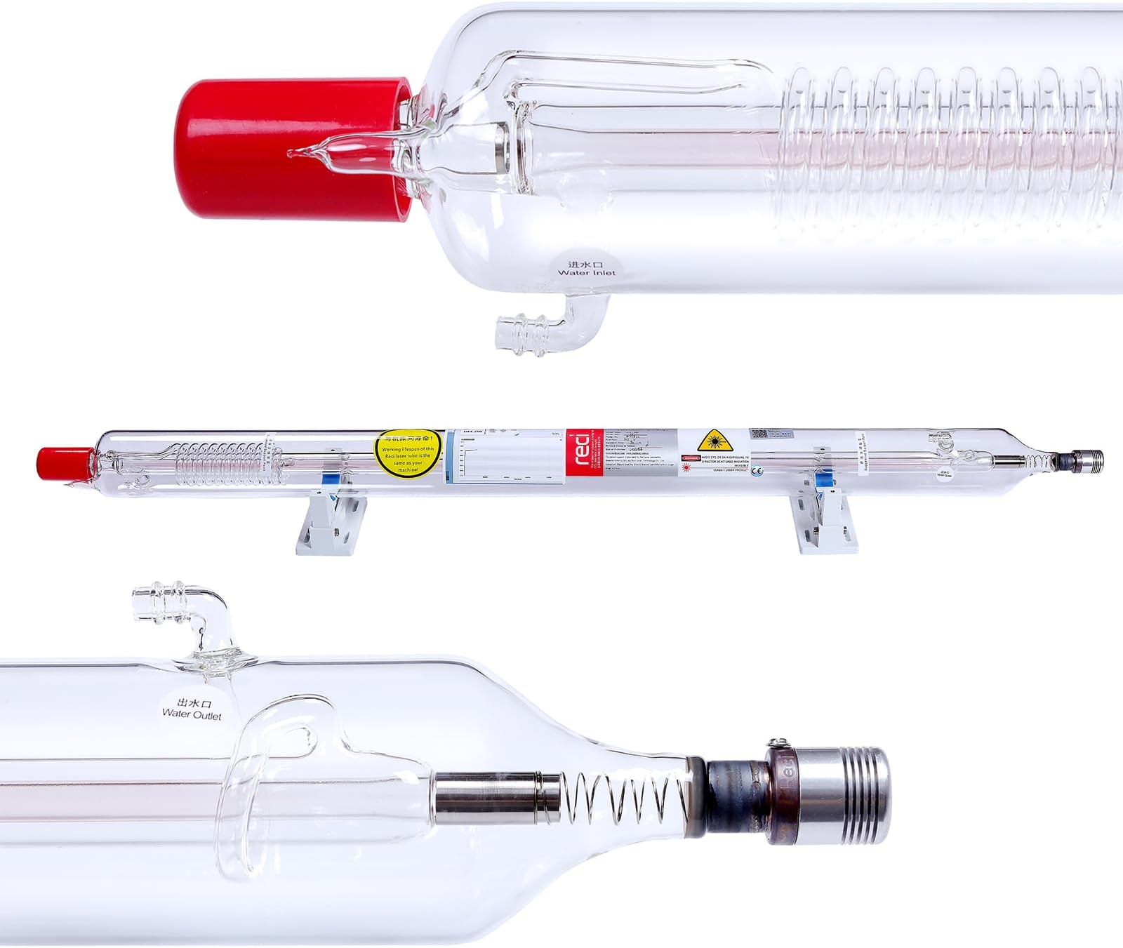 CO2 Laser Tube 100W (Peak 130W) 1400mm W4/S4 for CO2 Laser Machine US Stock