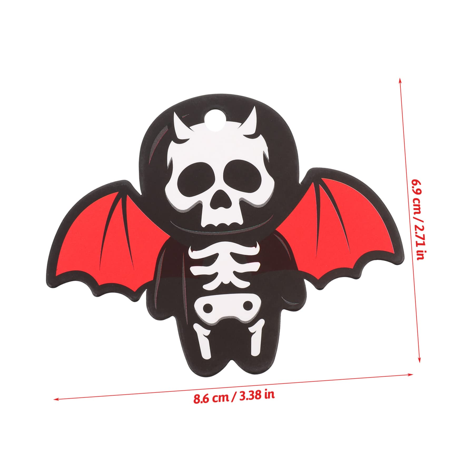 Cabilock 5 Sätze Fledermaus Anhänger Deko Zubehör Fledermäuse Halloween Spinnen Deko Aufkleber Halloween Mini Skelette Trick Or Treat Hängeetikett 100 Stück * 5