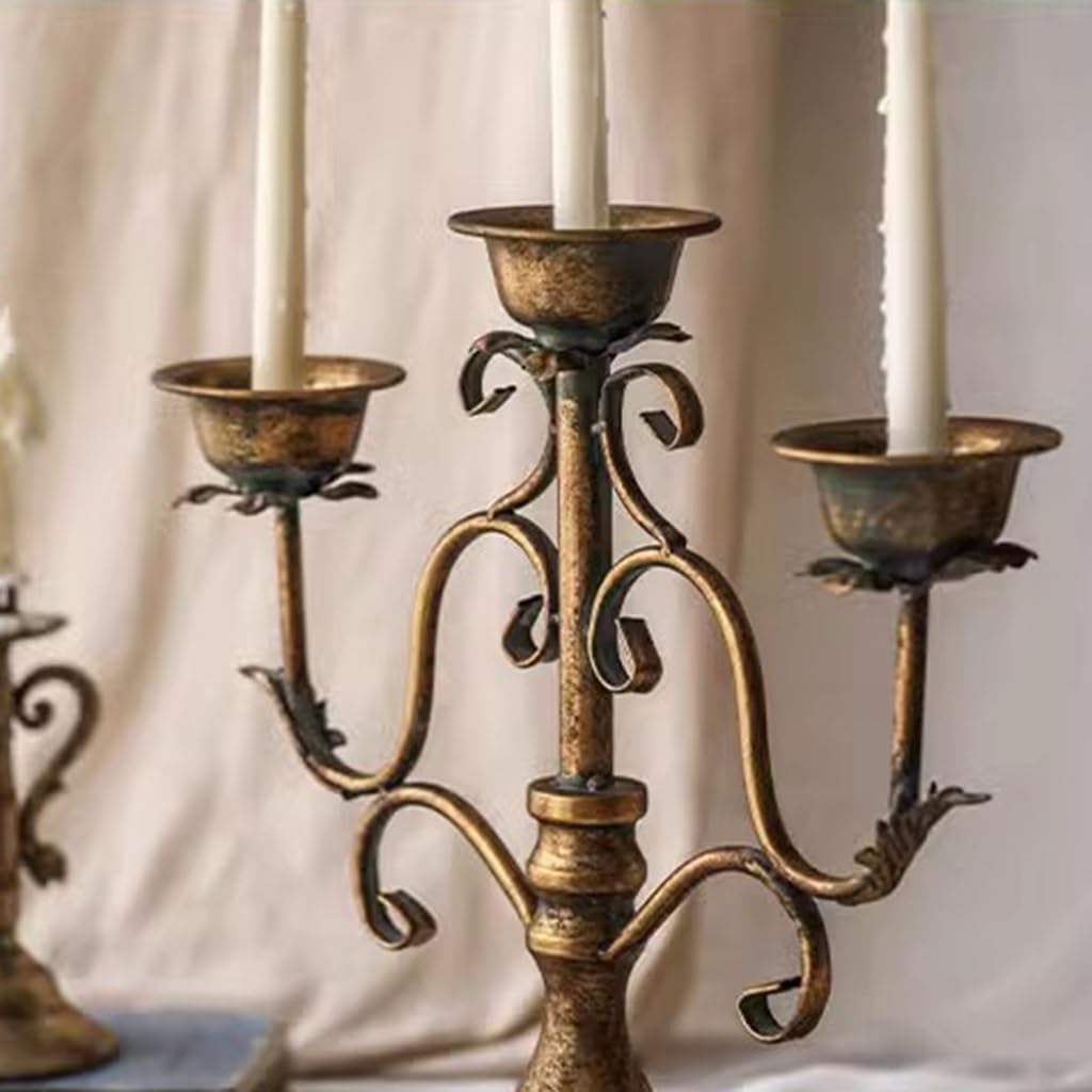 Amazon.co.jp: 燭台ホルダー 燭台 3アーム燭台 ヴィンテージ
