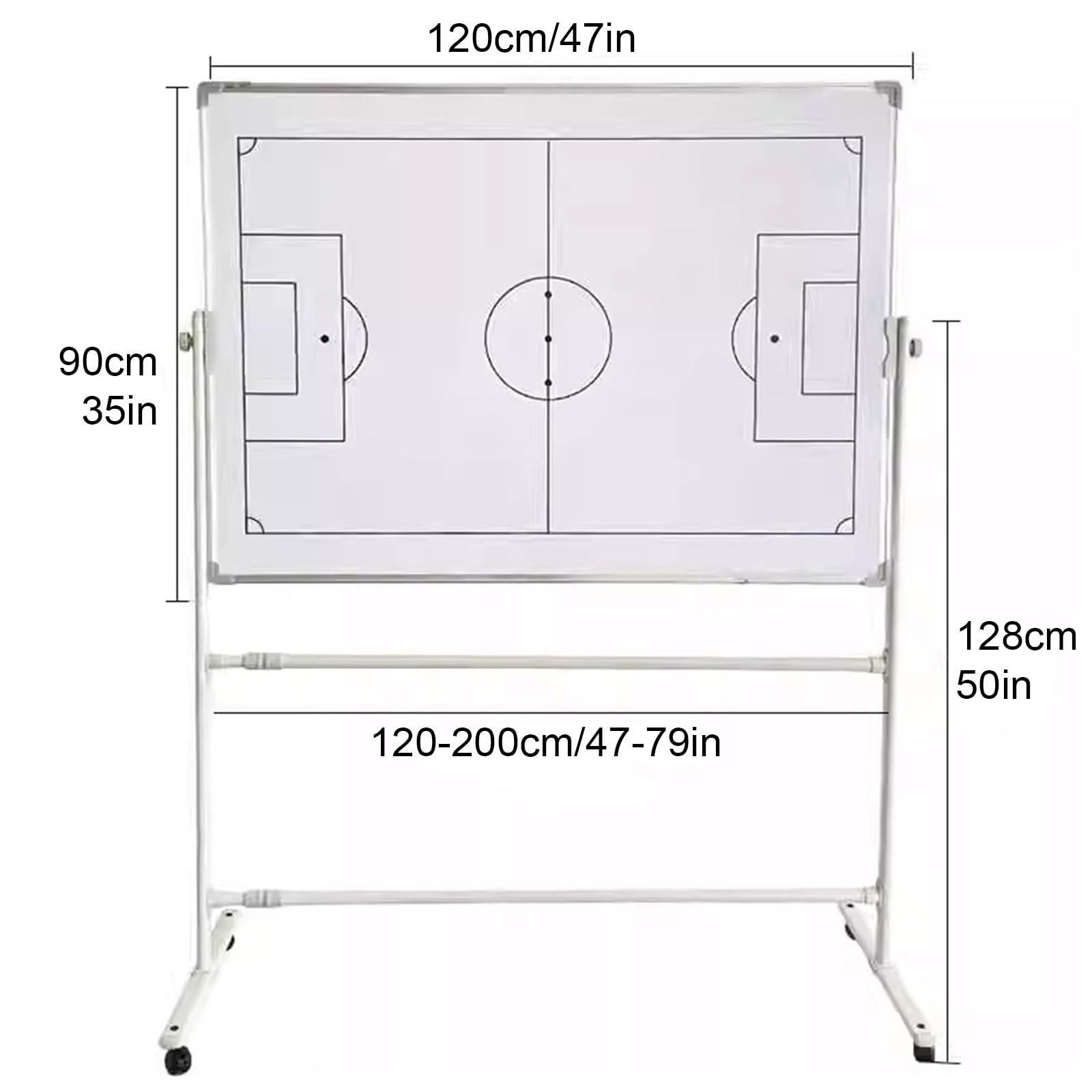Großes Fußball-Trainingsbrett, Magnetisches Klemmbrett mit Rollen, Glatte Schreiboberfläche, Langlebiges Material, Leicht zu Tragen, Freie Anpassung, for das Training