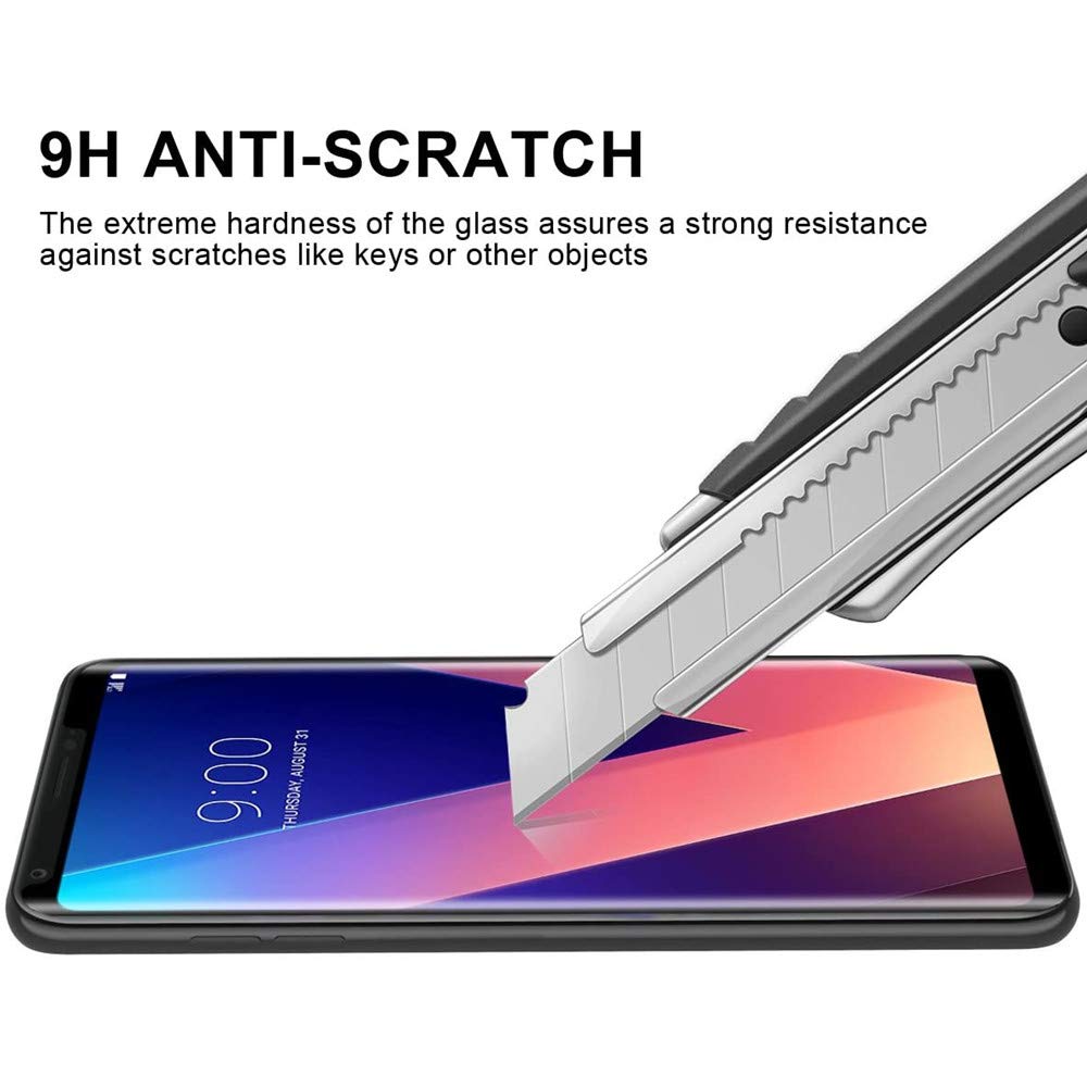 3D Curved Displayschutzfolie für LG V30, (2 Stück) Ultra Clear Anti-Stracth Full Cover Displayschutzfolie Panzerglas für LG V30 H931 US998 AS998 H930 H933 H932 VS996 US998