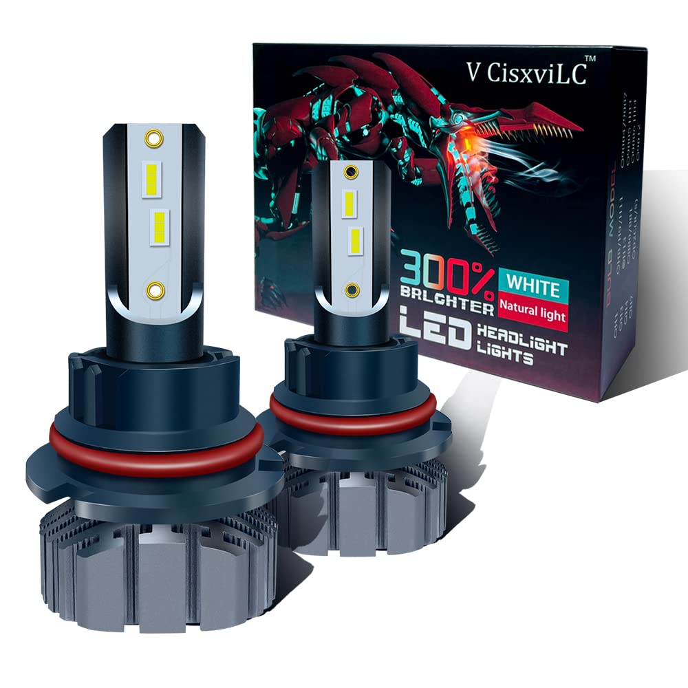 9007/HB5 LED Headlight Bulbs 100W 15000LM 6500K 300% Brighter White Natural Light Low Beam High Beam LED CSP Chip Conversion Kits Plug N Play