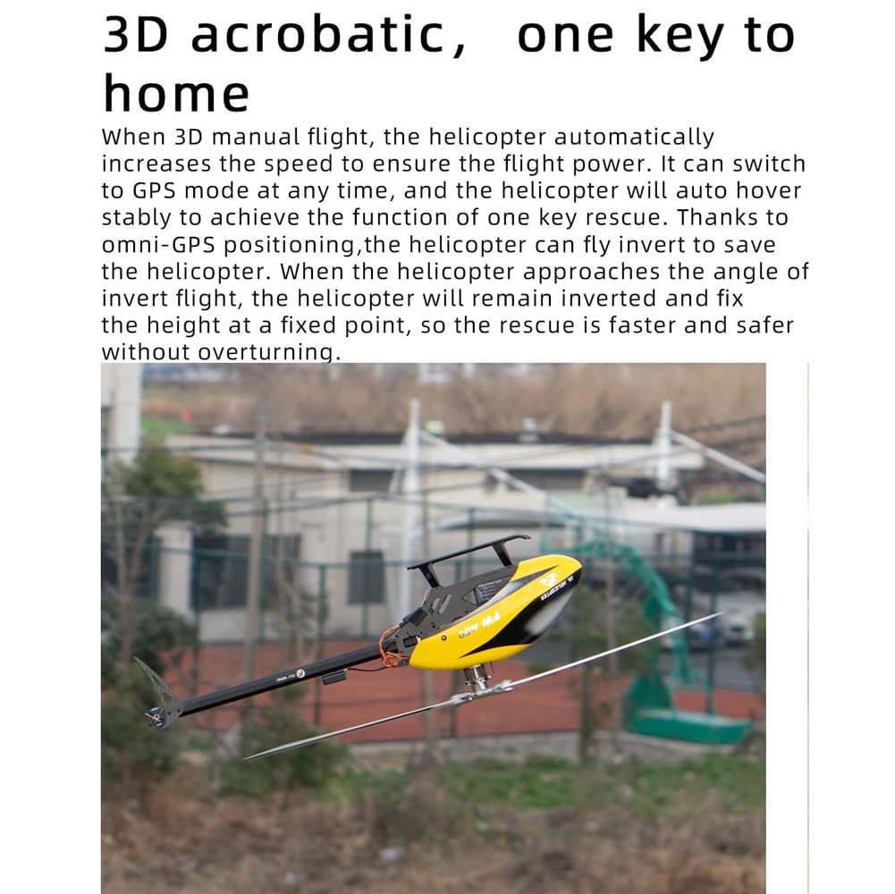 Helikopter RC dla dorosłych Podwójne silniki bezszczotkowe Napęd bezpośredni 6-kanałowe helikoptery RC Outdoor GPS Odwrócony lot, doskonały pilot 3D Samolot Prezenty Ulepszony mini