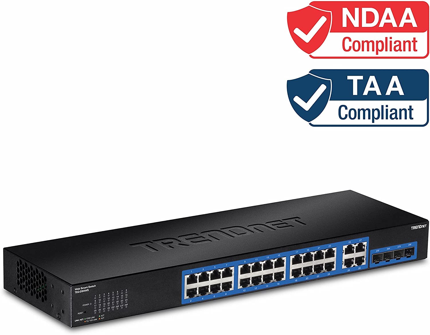 TRENDnet 28 Port Gigabit Web Smart Switch Noir