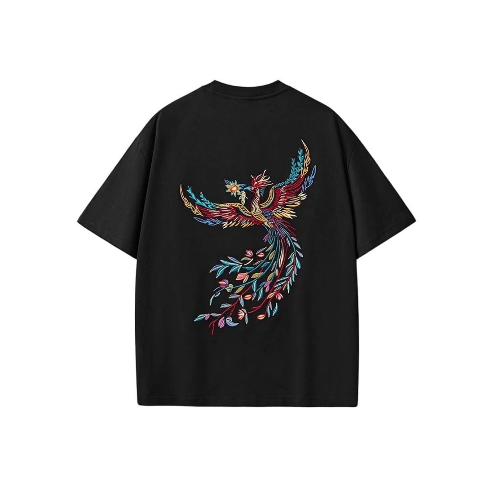Męski bawełniany t-shirt z okrągłym dekoltem w stylu chińskim
